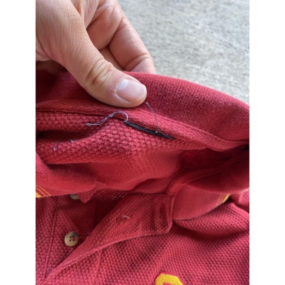 Vintage USC Trojans Polo Shirt Mens XL Red NCAA Football Nike Embroidered Golf - Picture 11 of 16